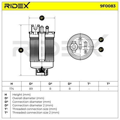 Fuel Filter RIDEX 9F0083 9F0083 - photo 5