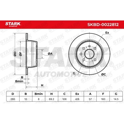 Brake Disc Stark SKBD-0022812 SKBD-0022812 - photo 4