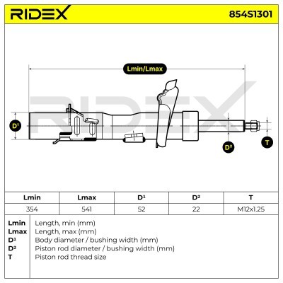 Shock Absorber RIDEX 854S1301 854S1301 - photo 6