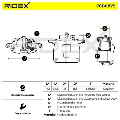 Brake Caliper RIDEX 78B0875 78B0875 - photo 5