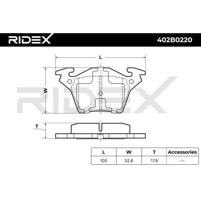 Brake Pads Set RIDEX 402B0220 402B0220 - photo 9