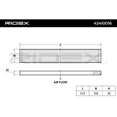 Cabin Air Filter RIDEX 424I0016 424I0016 - photo 3