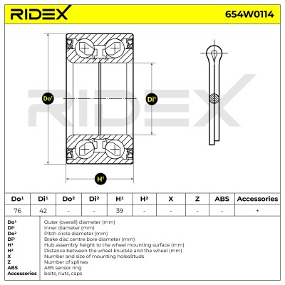 Wheel Bearing RIDEX 654W0114 654W0114 - photo 4