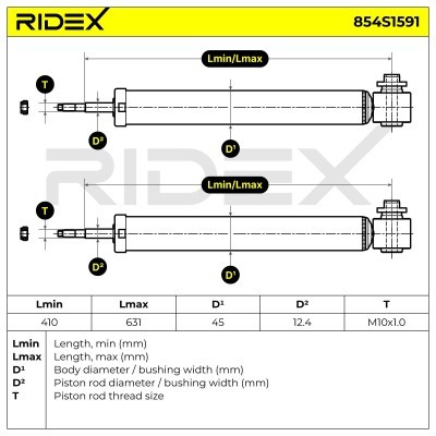 Shock Absorber RIDEX 854S1591 854S1591 - photo 4