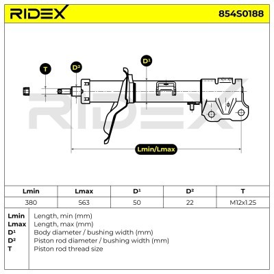 Shock Absorber RIDEX 854S0188 854S0188 - photo 4