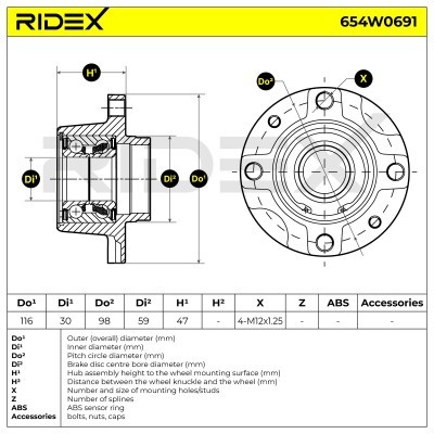 Wheel Bearing RIDEX 654W0691 654W0691 - photo 7