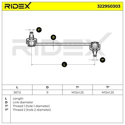 Stabilizer Link RIDEX 3229S0303 3229S0303 - photo 10