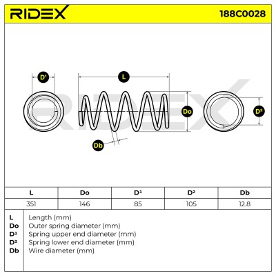 Suspension Spring RIDEX 188C0028 188C0028 - photo 5