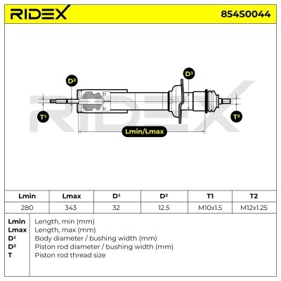 Shock Absorber RIDEX 854S0044 854S0044 - photo 6