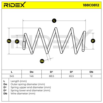 Suspension Spring RIDEX 188C0812 188C0812 - photo 4