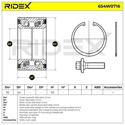 Wheel Bearing RIDEX 654W0716 654W0716 - photo 3