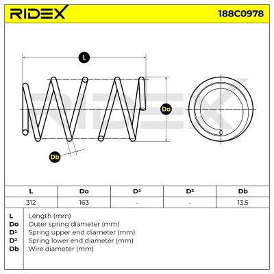 Suspension Spring RIDEX 188C0978 188C0978 - photo 5