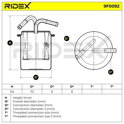Fuel Filter RIDEX 9F0092 9F0092 - photo 6