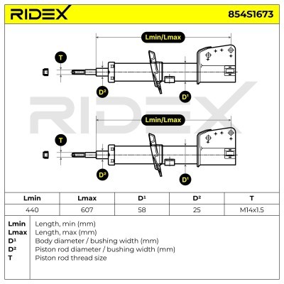 Shock Absorber RIDEX 854S1673 854S1673 - photo 5