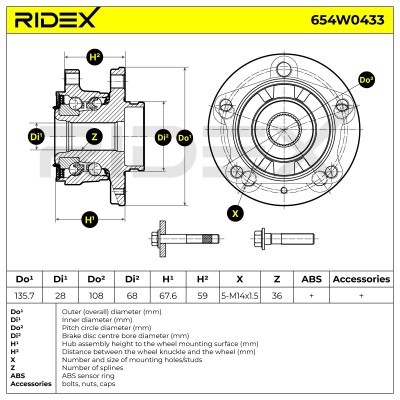 Wheel Bearing RIDEX 654W0433 654W0433 - photo 11