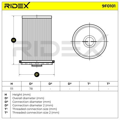Fuel Filter RIDEX 9F0101 9F0101 - photo 5