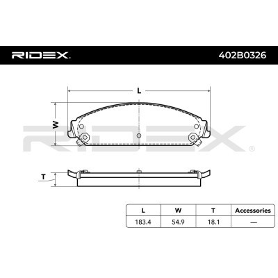 Brake Pads Set RIDEX 402B0326 402B0326 - photo 4