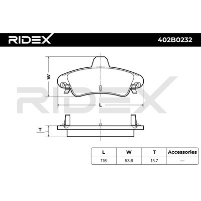 Brake Pads Set RIDEX 402B0232 402B0232 - photo 4