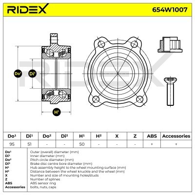 Wheel Bearing RIDEX 654W1007 654W1007 - photo 5