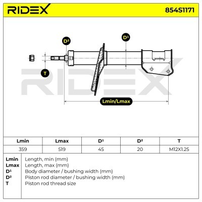 Shock Absorber RIDEX 854S1171 854S1171 - photo 9
