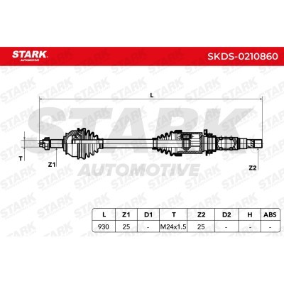 Drive Shaft Stark SKDS-0210860 SKDS-0210860 - photo 6