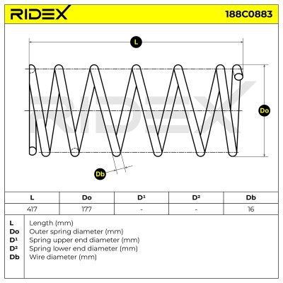 Suspension Spring RIDEX 188C0883 188C0883 - photo 5