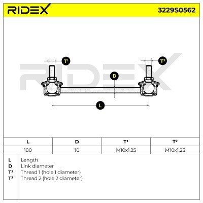 Stabilizer Link RIDEX 3229S0562 3229S0562 - photo 7