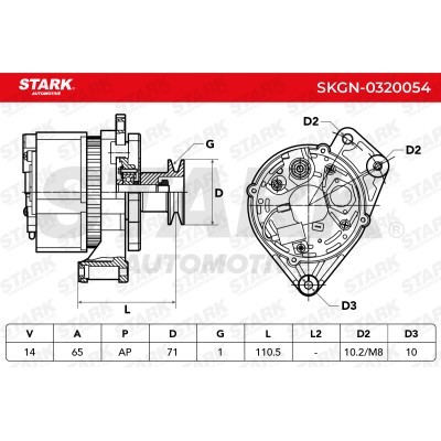 Alternator Stark SKGN-0320054 SKGN-0320054 - photo 7
