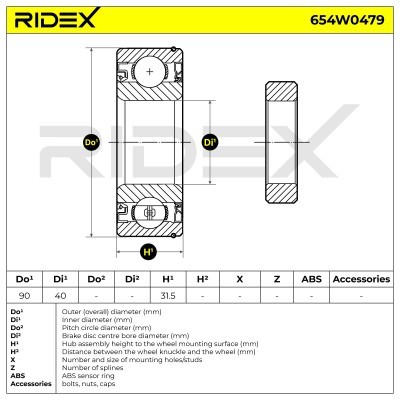 Wheel Bearing RIDEX 654W0479 654W0479 - photo 5