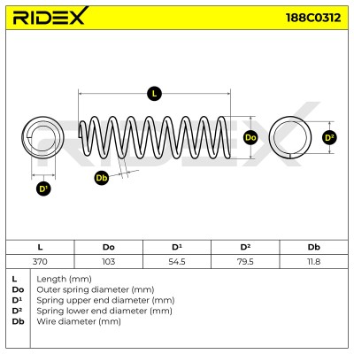Suspension Spring RIDEX 188C0312 188C0312 - photo 5
