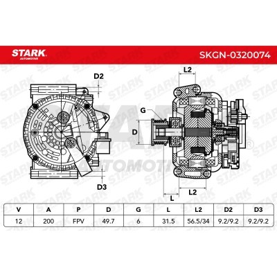 Alternator Stark SKGN-0320074 SKGN-0320074 - photo 6