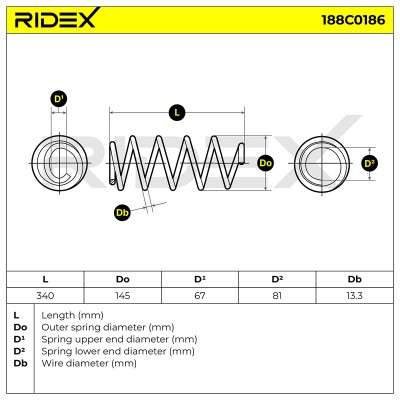 Suspension Spring RIDEX 188C0186 188C0186 - photo 3