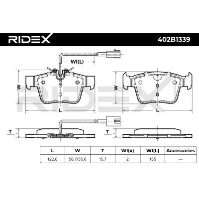 Brake Pads Set RIDEX 402B1339 402B1339 - photo 7