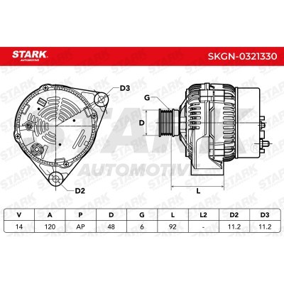 Alternator Stark SKGN-0321330 SKGN-0321330 - photo 7