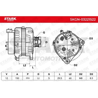 Alternator Stark SKGN-03221522 SKGN-03221522 - photo 6