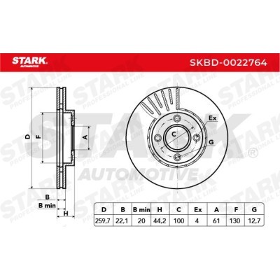 Brake Disc Stark SKBD-0022764 SKBD-0022764 - photo 3