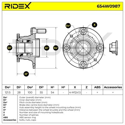 Wheel Bearing RIDEX 654W0987 654W0987 - photo 6