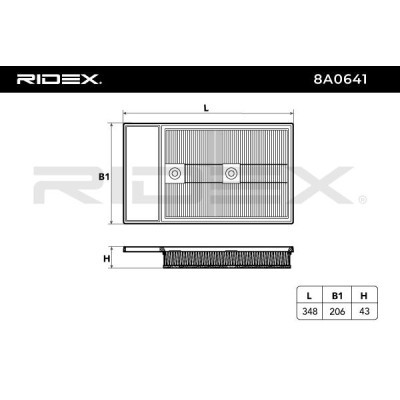 Air Filter RIDEX 8A0641 8A0641 - photo 6