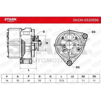 Alternator Stark SKGN-0320936 SKGN-0320936 - photo 5