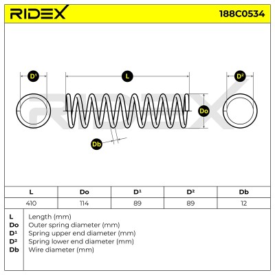 Suspension Spring RIDEX 188C0534 188C0534 - photo 5