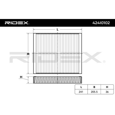 Cabin Air Filter RIDEX 424I0102 424I0102 - photo 5