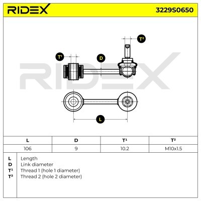 Stabilizer Link RIDEX 3229S0650 3229S0650 - photo 5