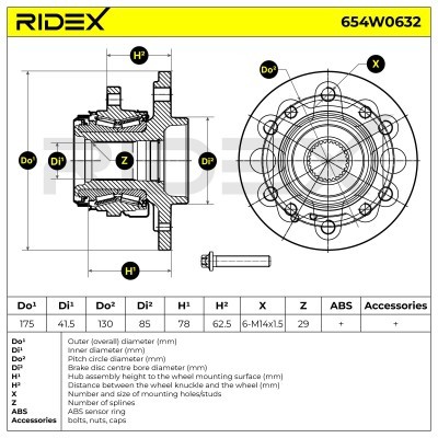 Wheel Bearing RIDEX 654W0632 654W0632 - photo 5