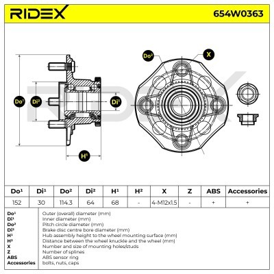 Wheel Bearing RIDEX 654W0363 654W0363 - photo 5