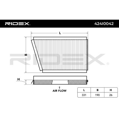 Cabin Air Filter RIDEX 424I0042 424I0042 - photo 2