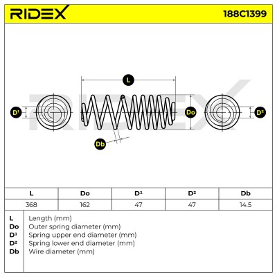 Suspension Spring RIDEX 188C1399 188C1399 - photo 6