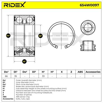 Wheel Bearing RIDEX 654W0097 654W0097 - photo 6