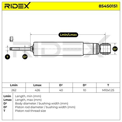 Shock Absorber RIDEX 854S0151 854S0151 - photo 8