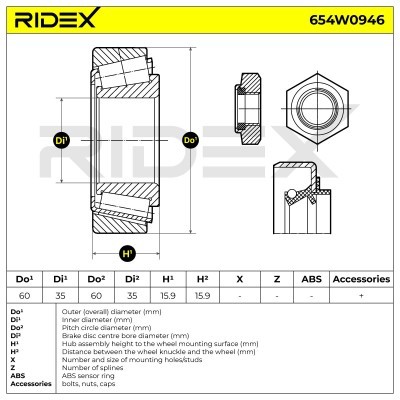 Wheel Bearing RIDEX 654W0946 654W0946 - photo 5