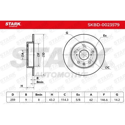 Brake Disc Stark SKBD-0023579 SKBD-0023579 - photo 6